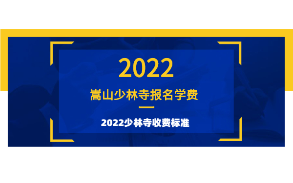 报名少林武校学武需要多少钱?2022少林收费标准